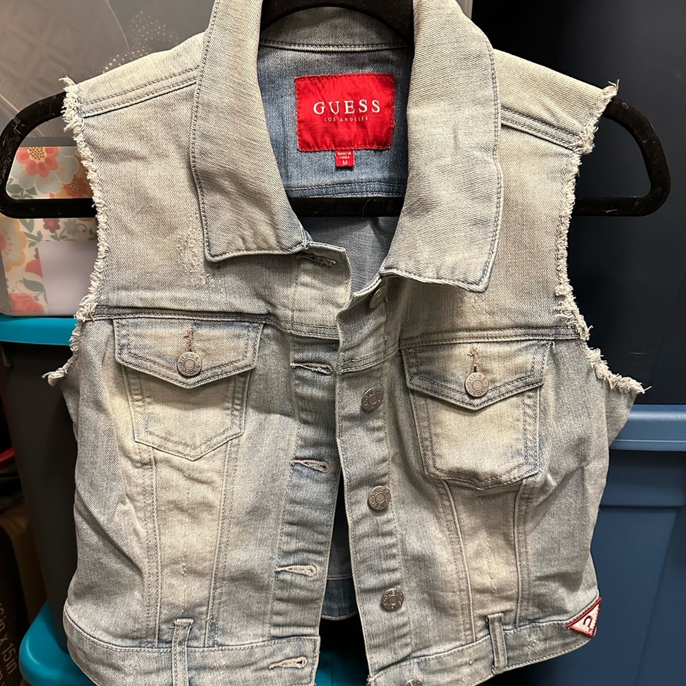 Guess Medium Sleeveless Denim Vest
